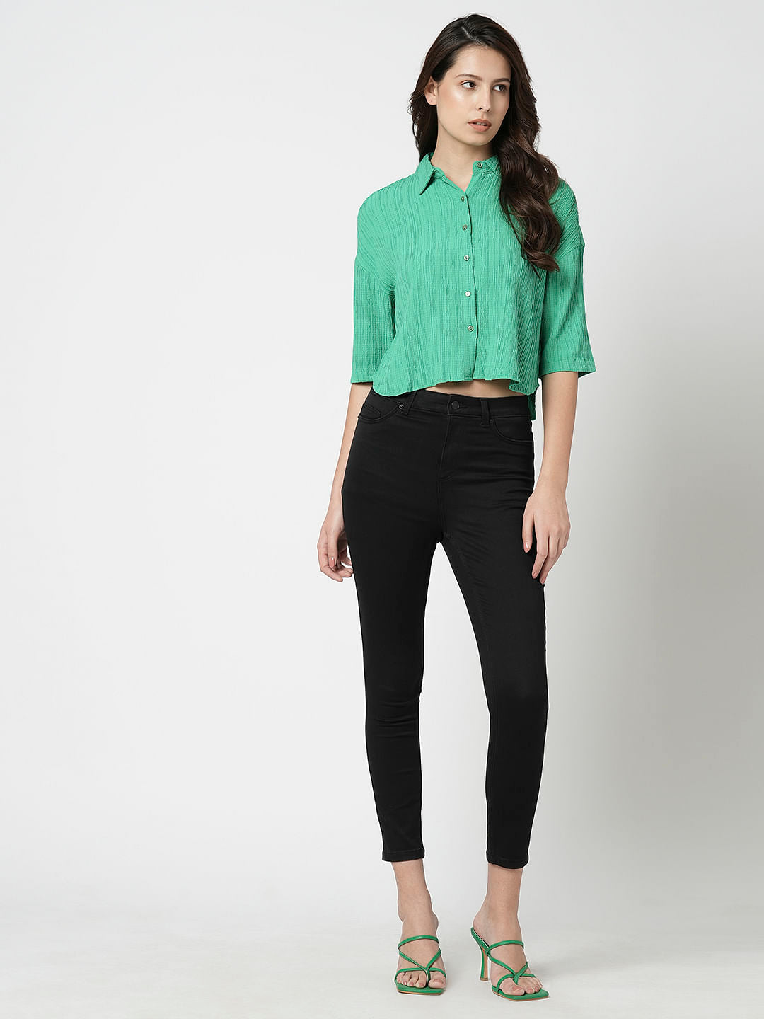 I.Scenery By Vero Moda Black High Rise Wendy Skinny Jeans