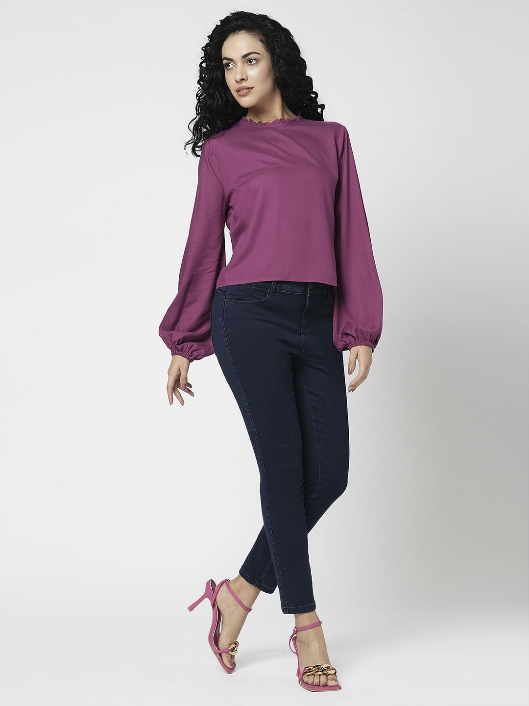 I.Scenery By Vero Moda Dark Blue Mid Rise Skinny Jeggings