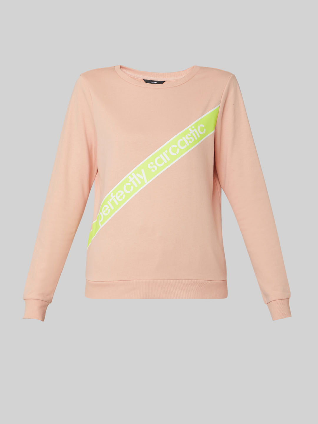 Pink Slogan Print Sweatshirt