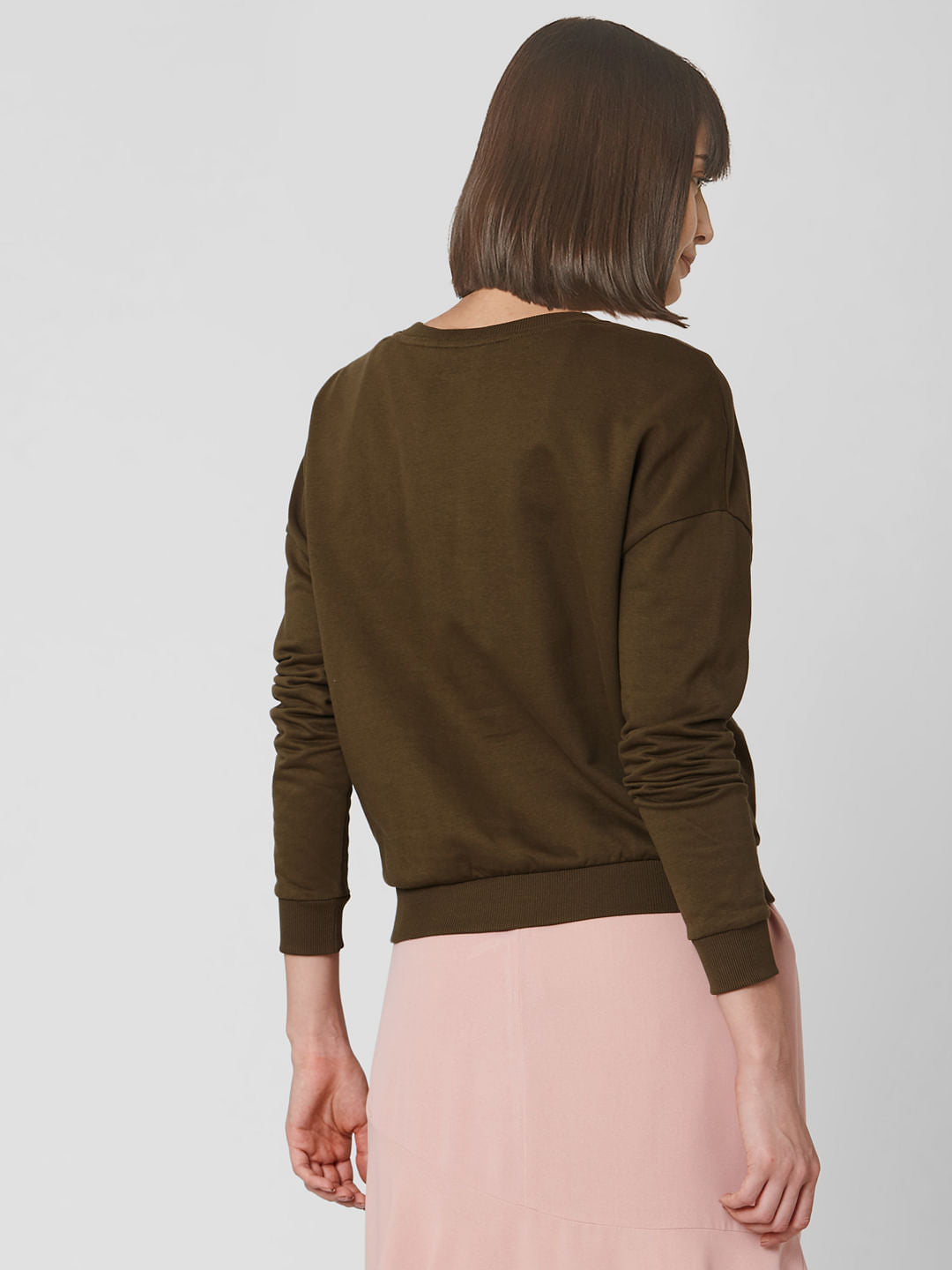 Green Slogan Print Sweatshirt