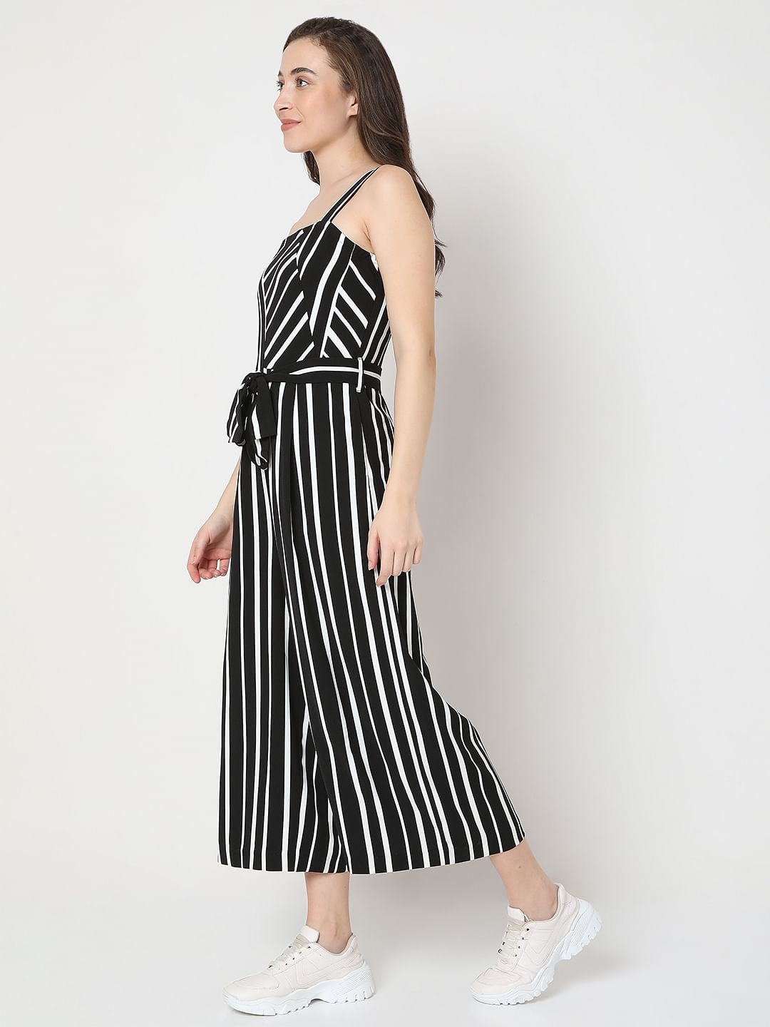 Black Striped Jumpsuit