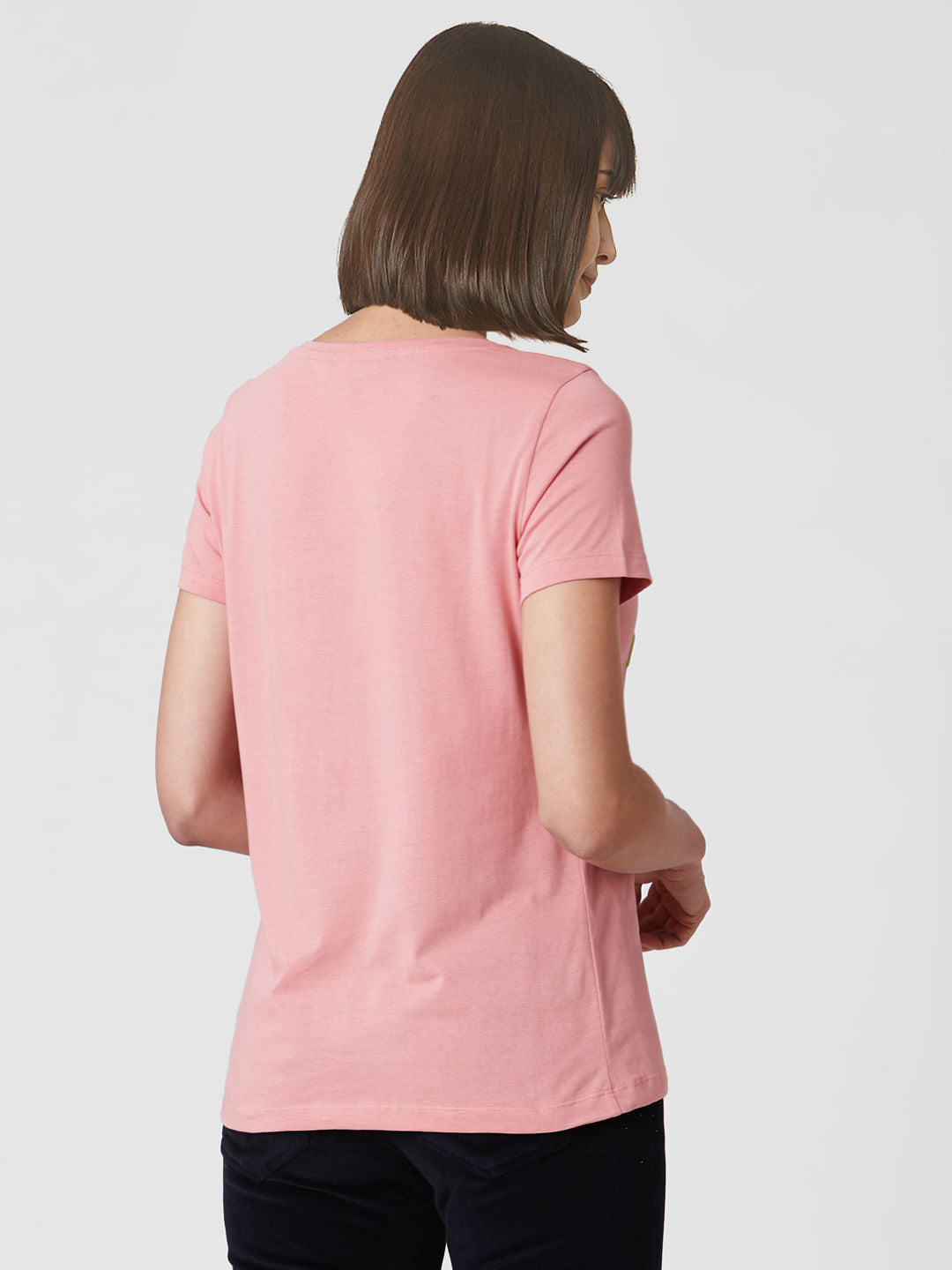 Pink Typographic Print T-Shirt