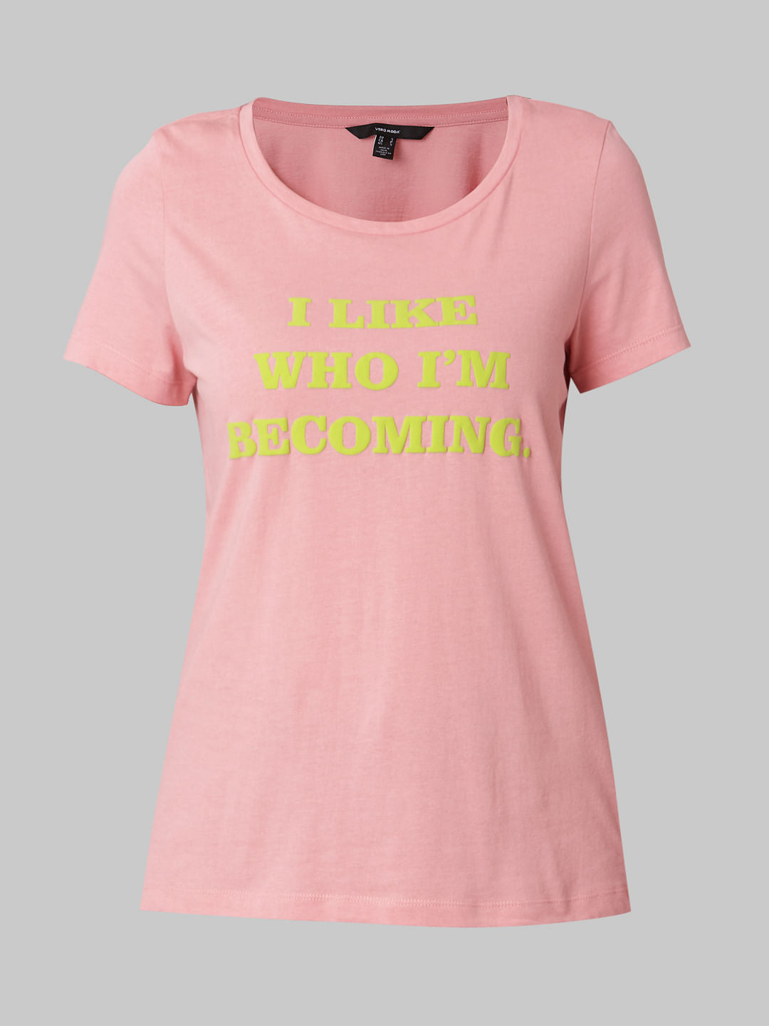 Pink Typographic Print T-Shirt
