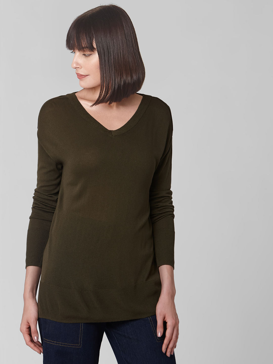 Green Full Sleeves Pullover