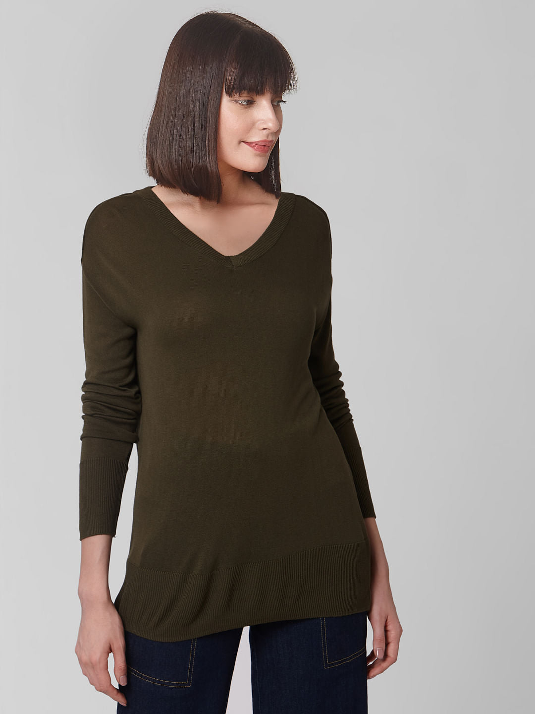 Green Full Sleeves Pullover