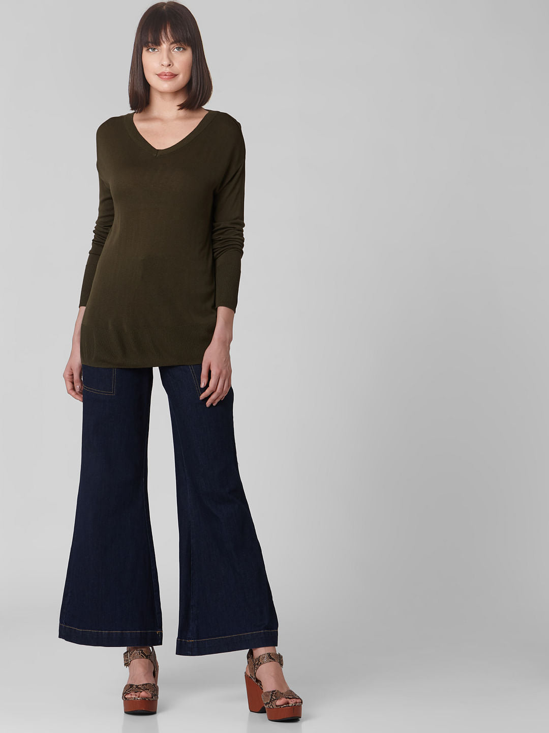 Green Full Sleeves Pullover