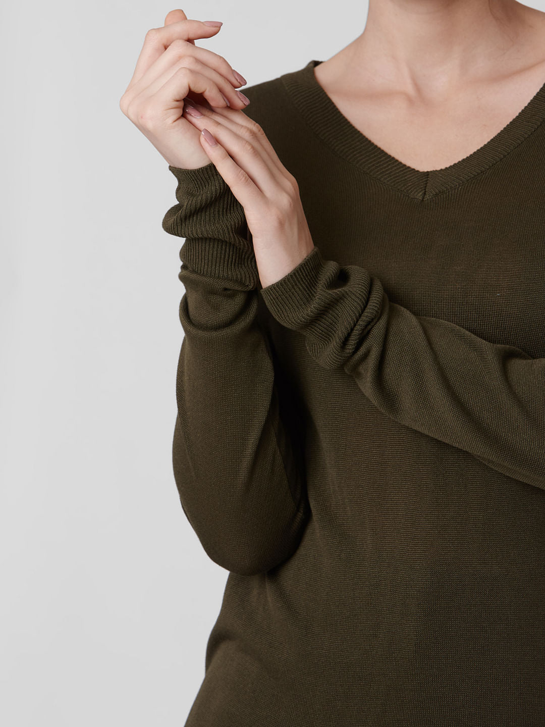 Green Full Sleeves Pullover