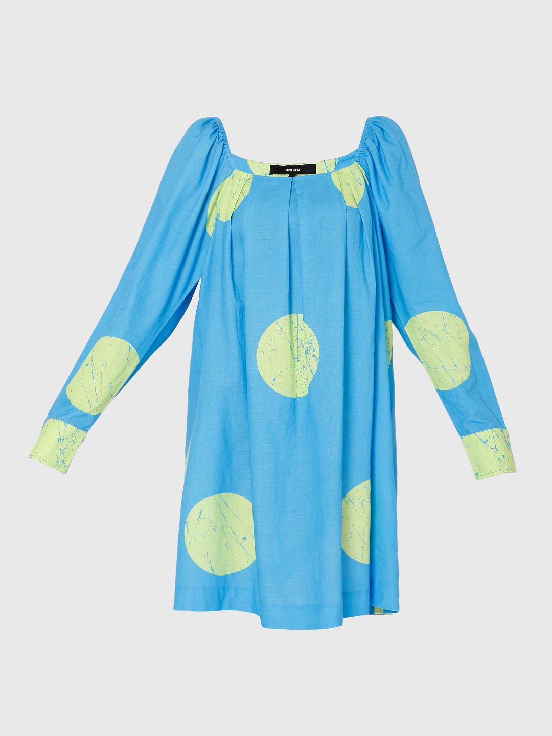 Blue Large Polka Dotted Shift Dress