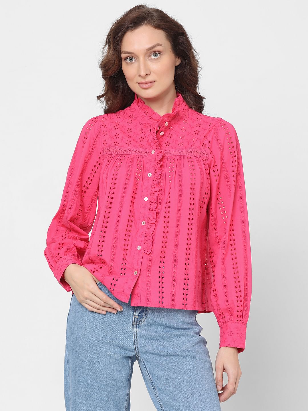 Pink Schiffli Shirt