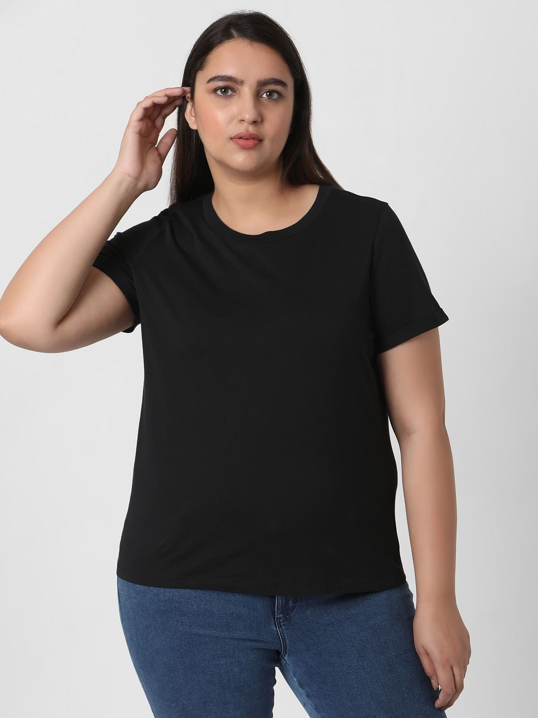 Curve Black Organic Cotton T-Shirt