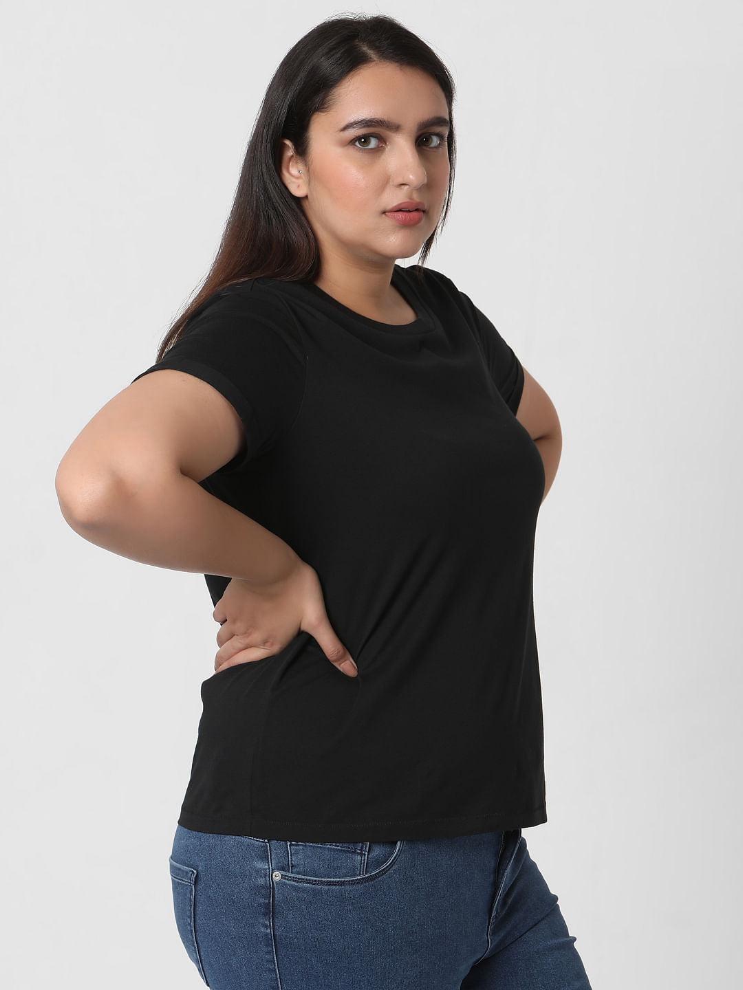 Curve Black Organic Cotton T-Shirt