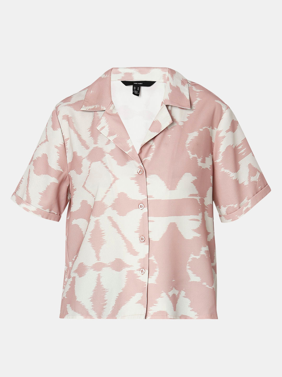 Pink Printed Casual Shirt