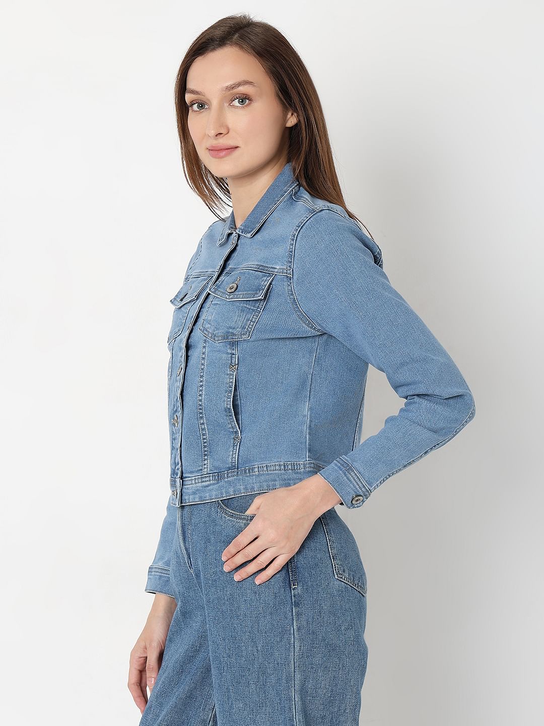 Blue Light Washed Denim Jacket