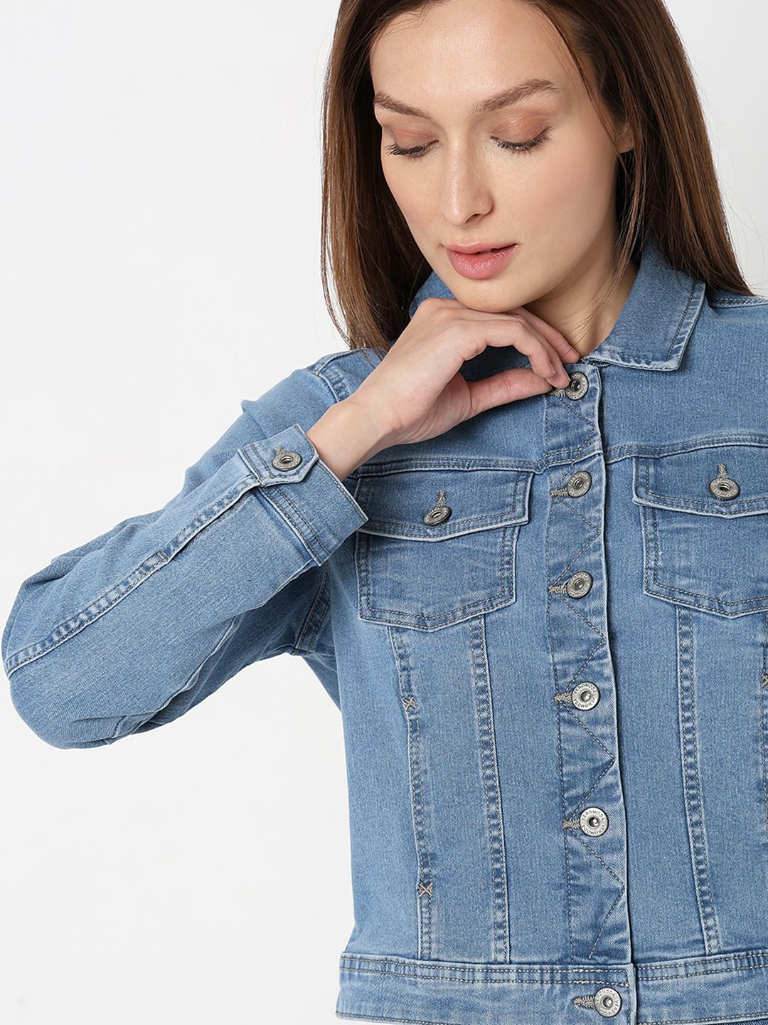 Blue Light Washed Denim Jacket