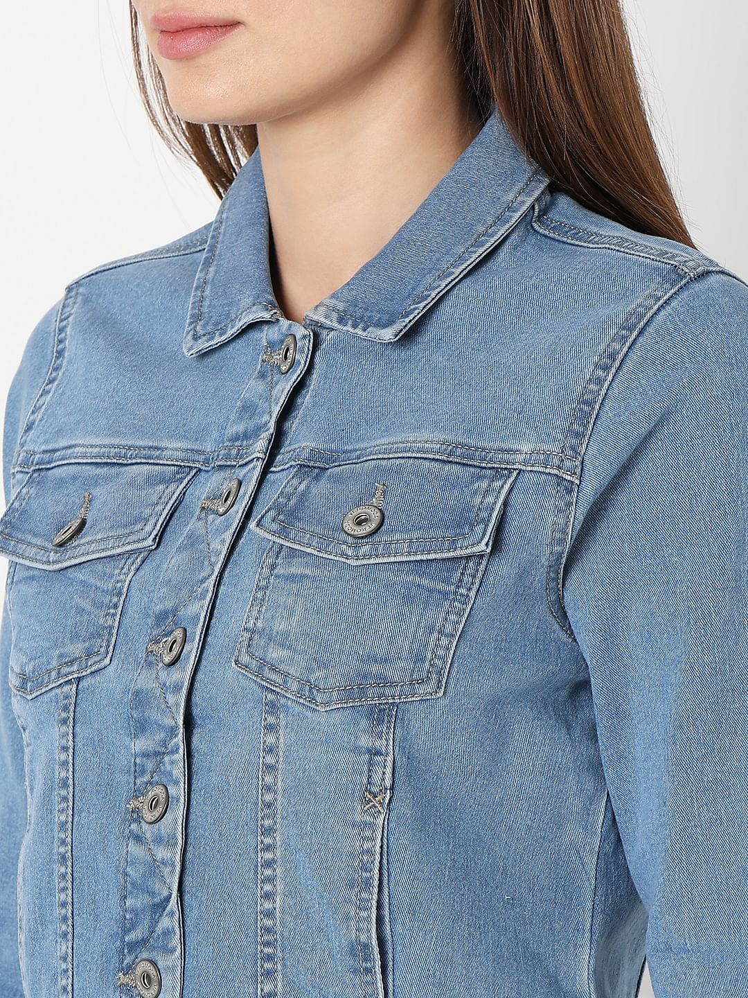 Blue Light Washed Denim Jacket