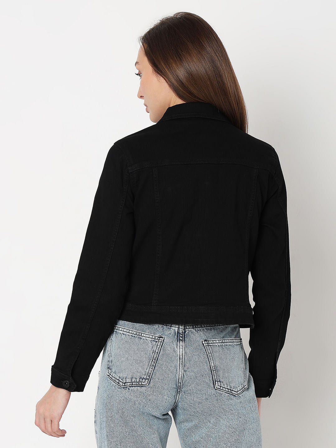 Black Washed Denim Jacket