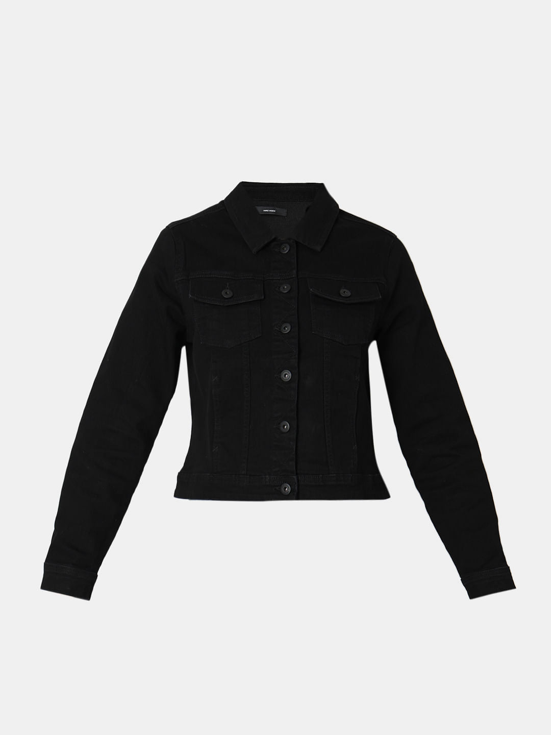 Black Washed Denim Jacket