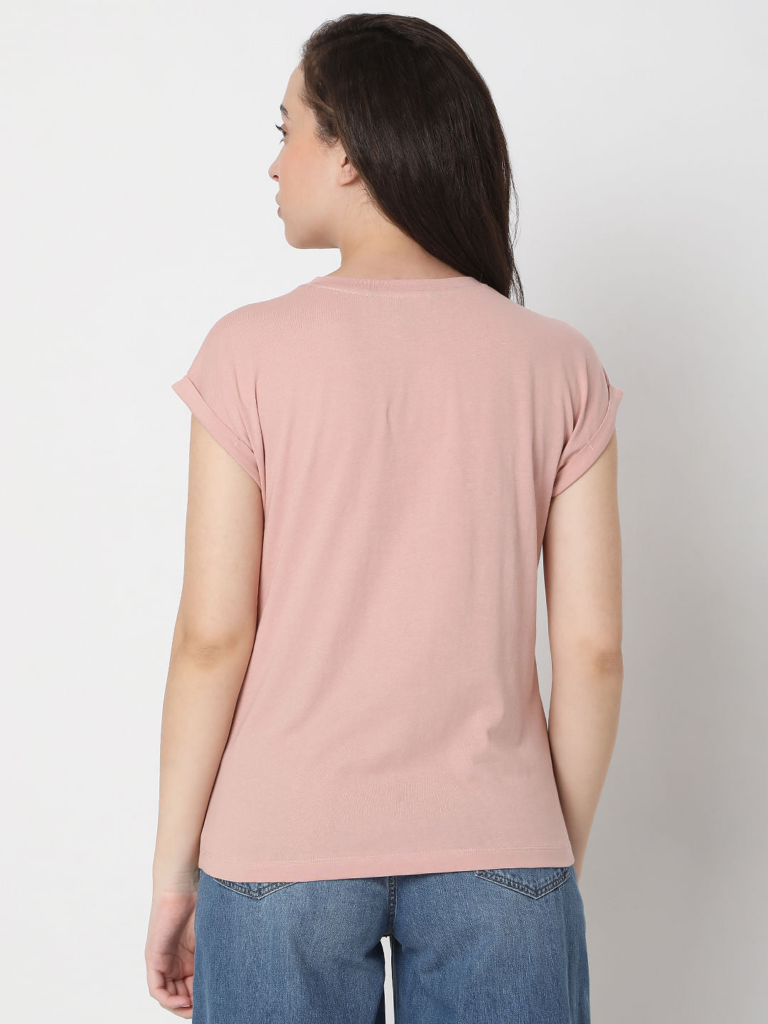 Pink Text Print T-Shirt