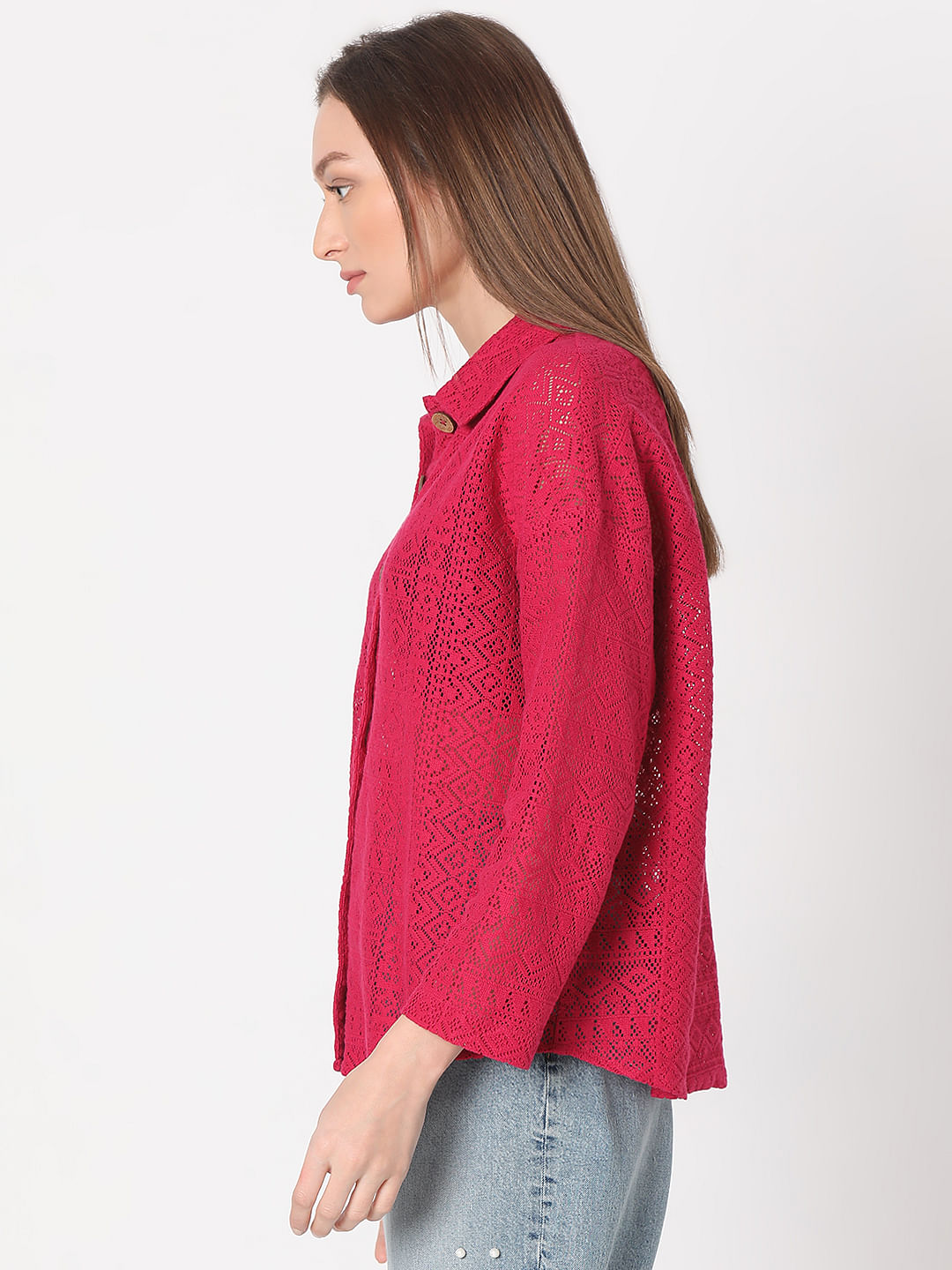 Red Embroidered Shirt