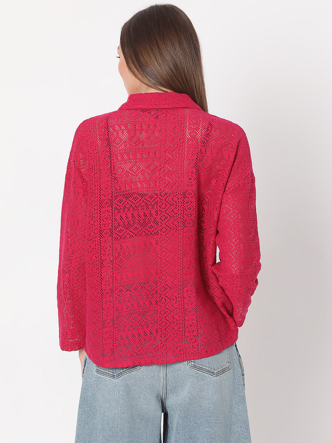 Red Embroidered Shirt