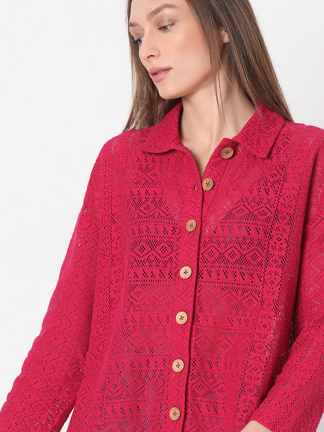 Red Embroidered Shirt