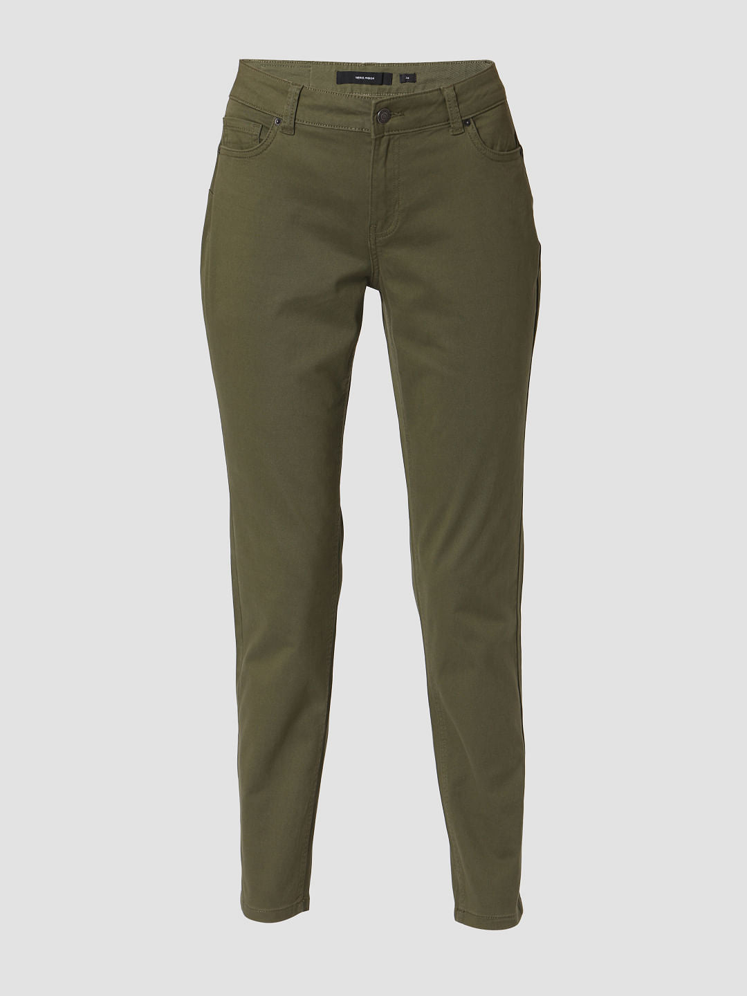 Green Mid Rise Chino Pants