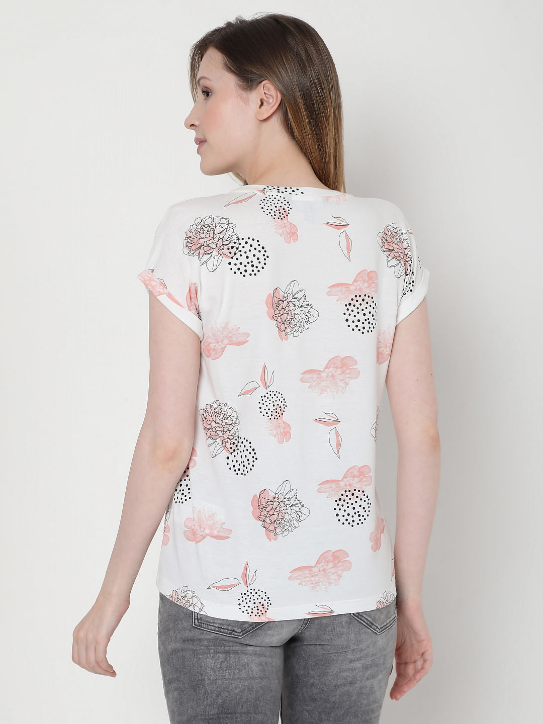 White Floral T-Shirt