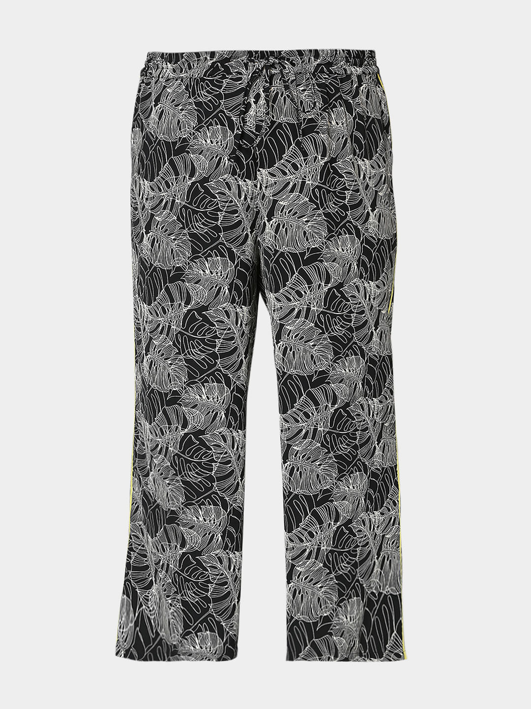 Curve Black Printed Co-Ord Set Pants