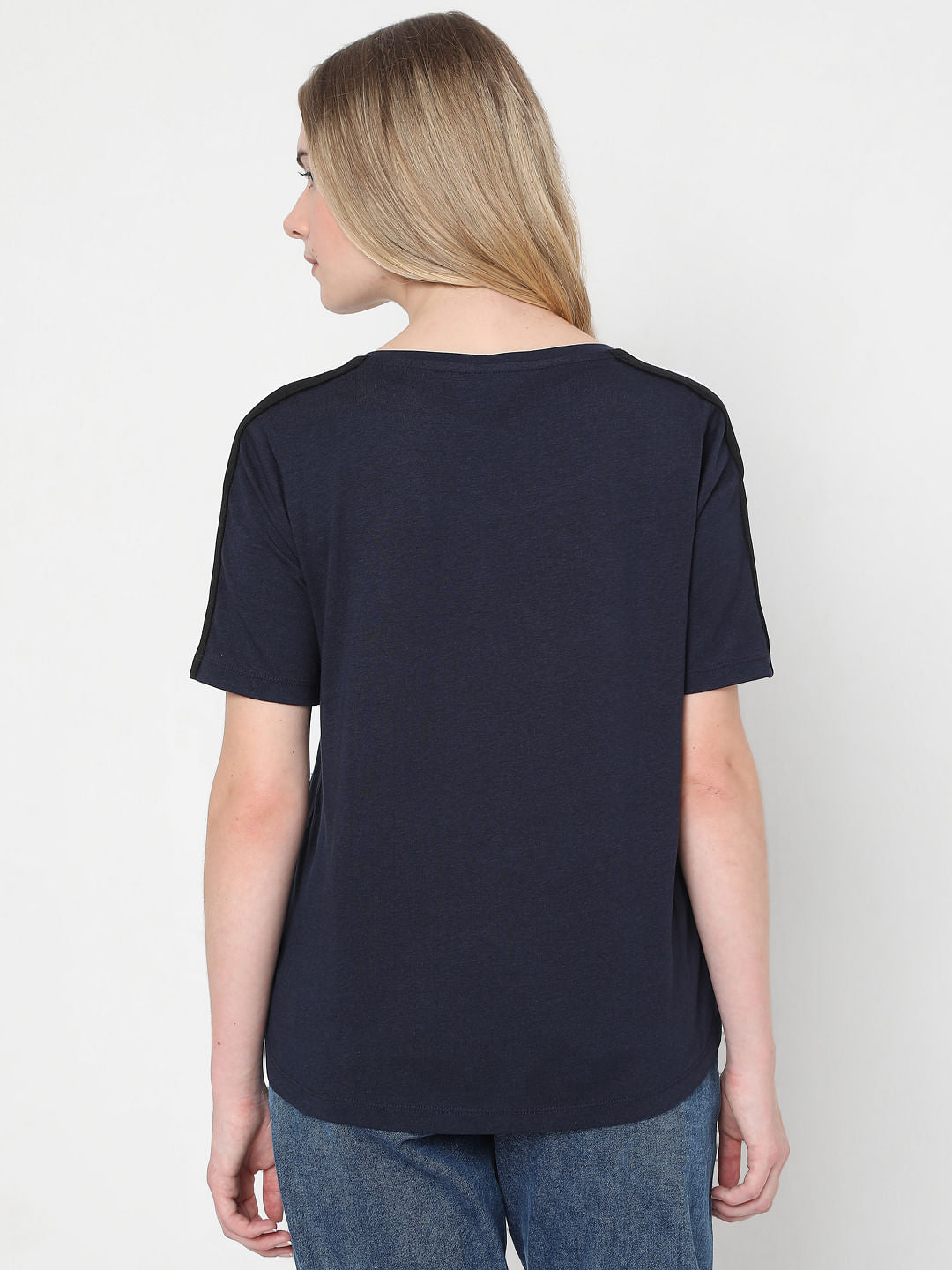 Blue Solid T-Shirt