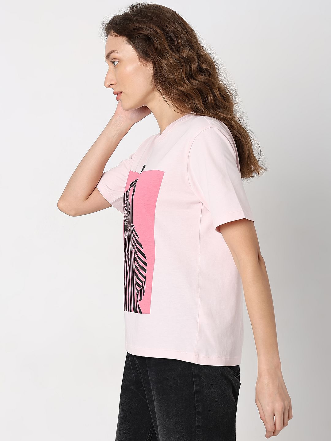 Lilac Graphic Print T-Shirt