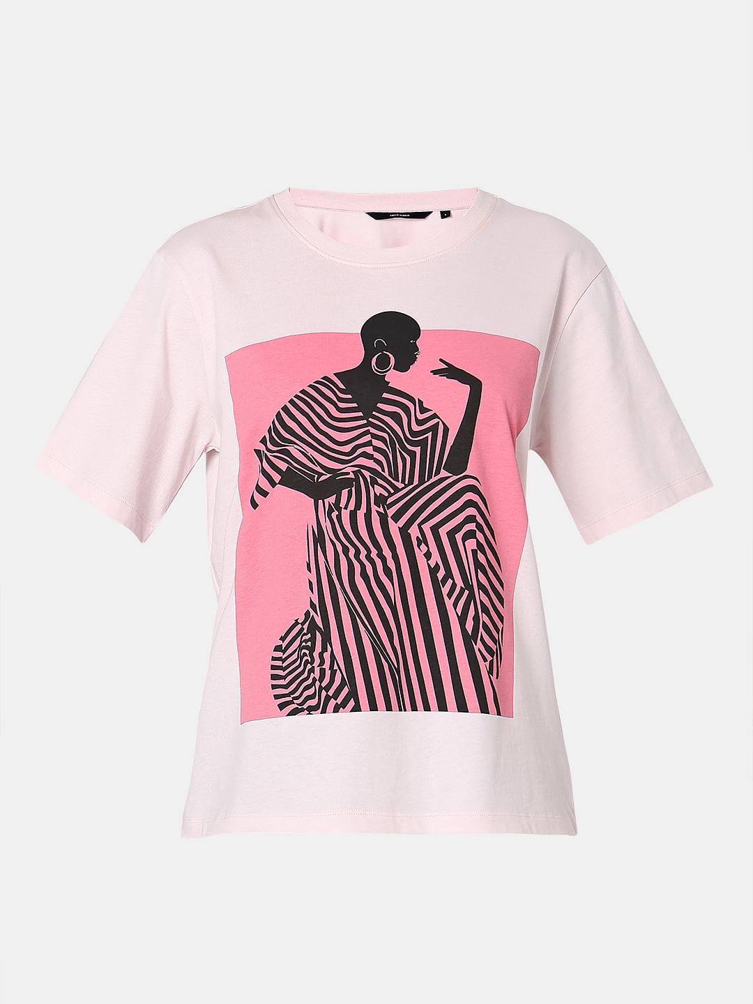 Lilac Graphic Print T-Shirt