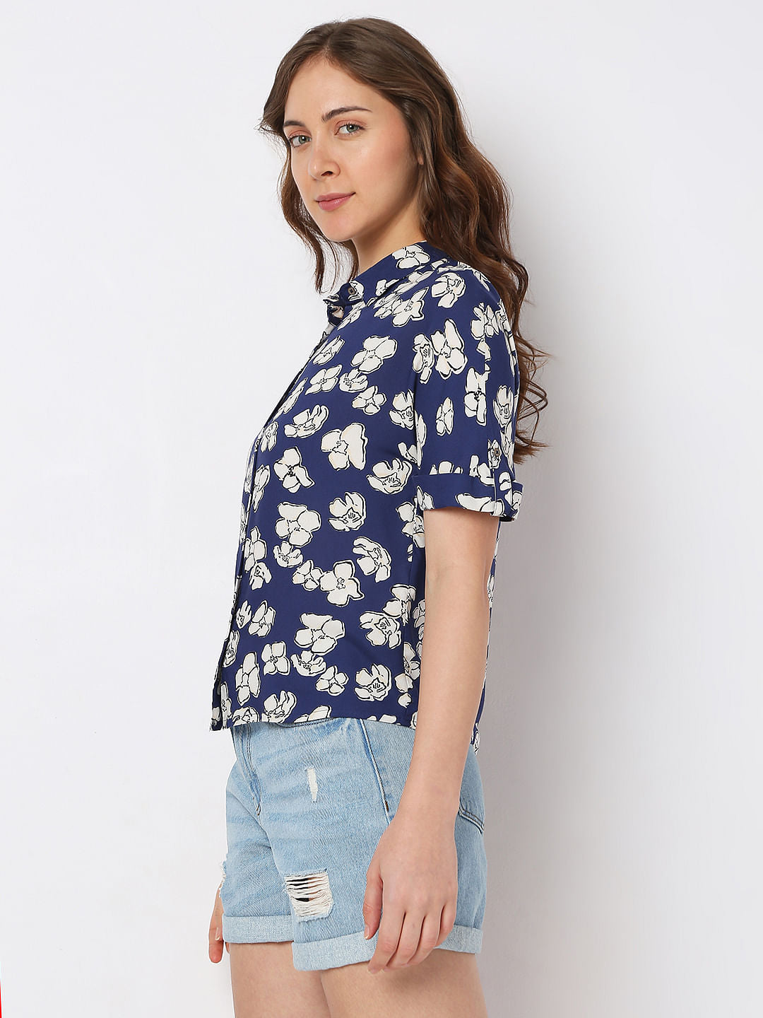 Blue Floral Shirt