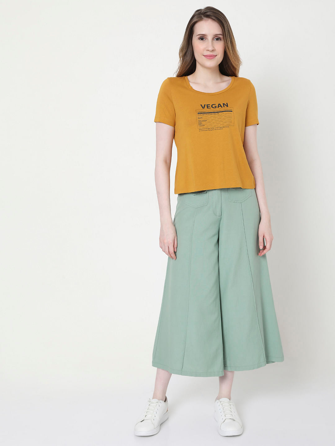 Brown Vegan Print T-Shirt