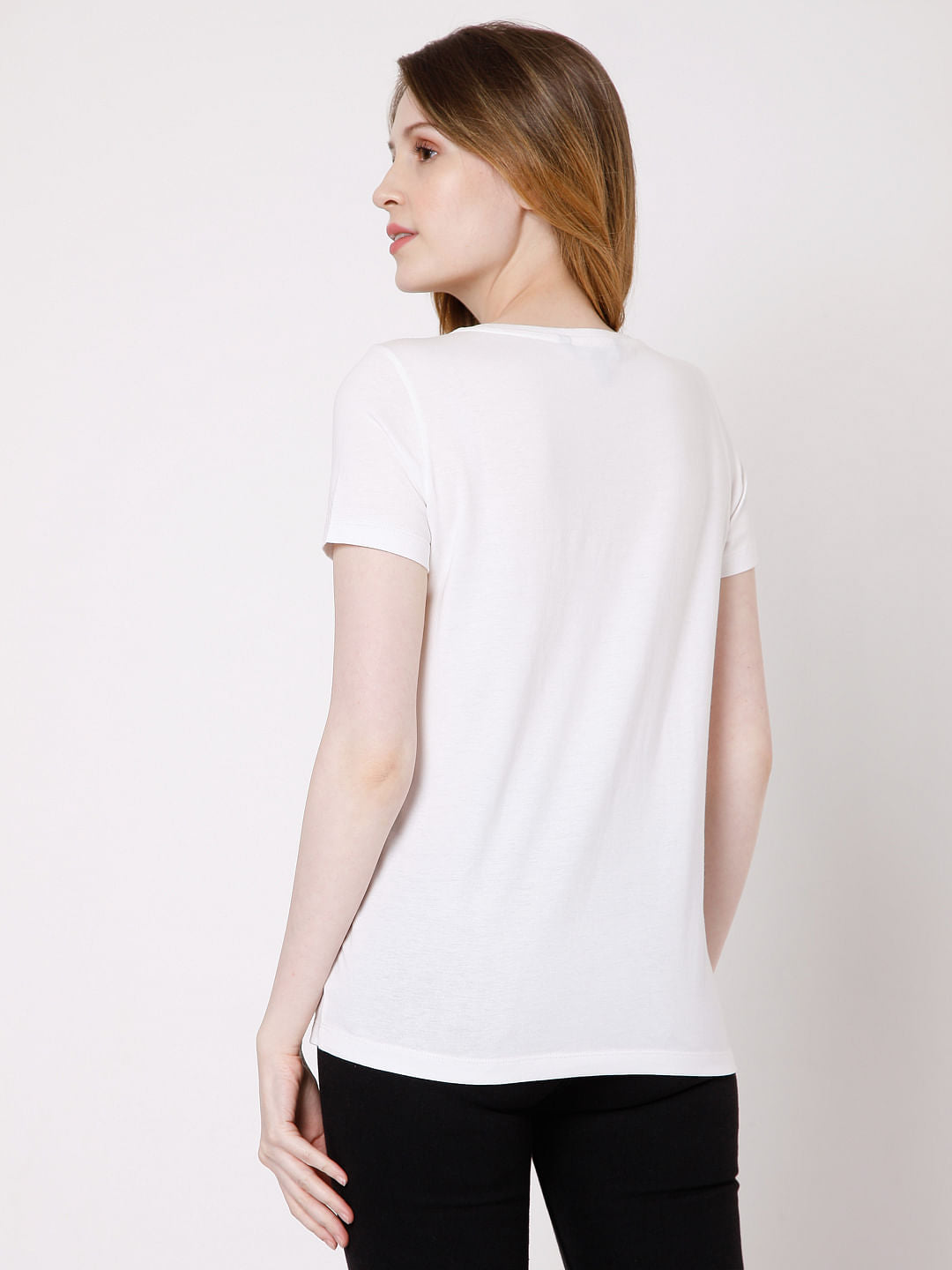 White Graphic Print T-Shirt