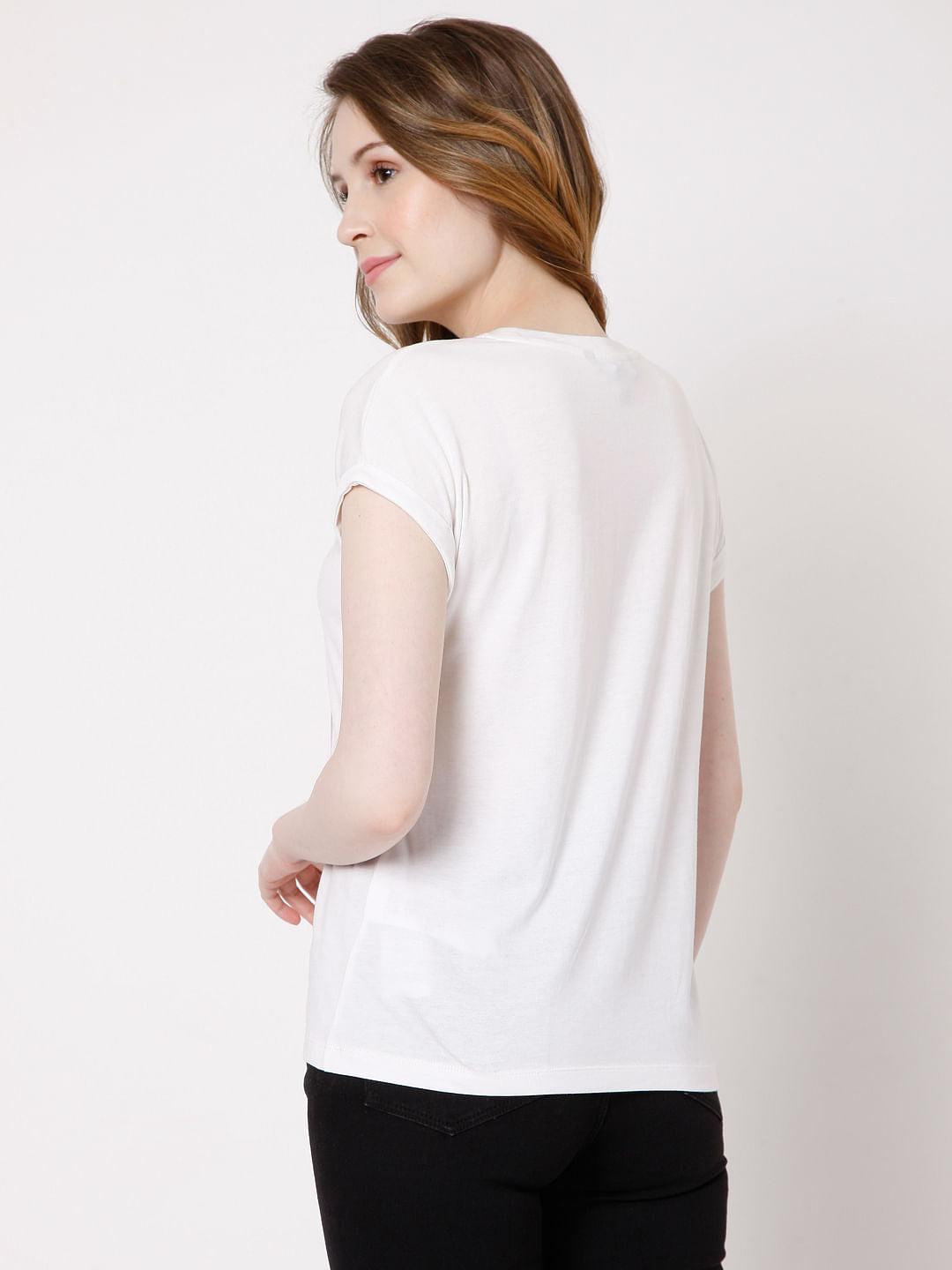 White Graphic Print T-Shirt