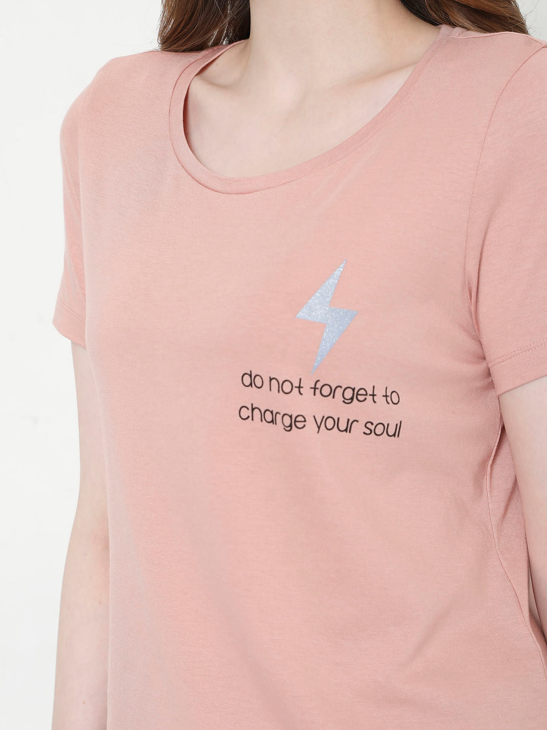 Pink Slogan Print T-Shirt