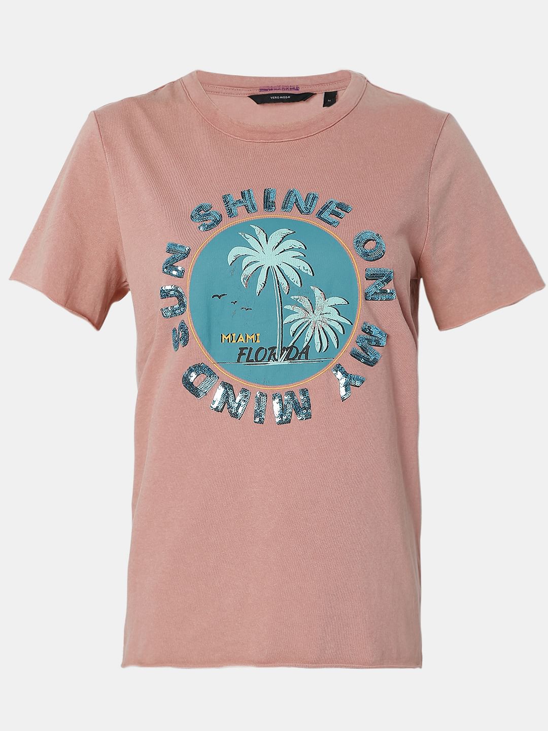 Pink Acid Washed T-Shirt