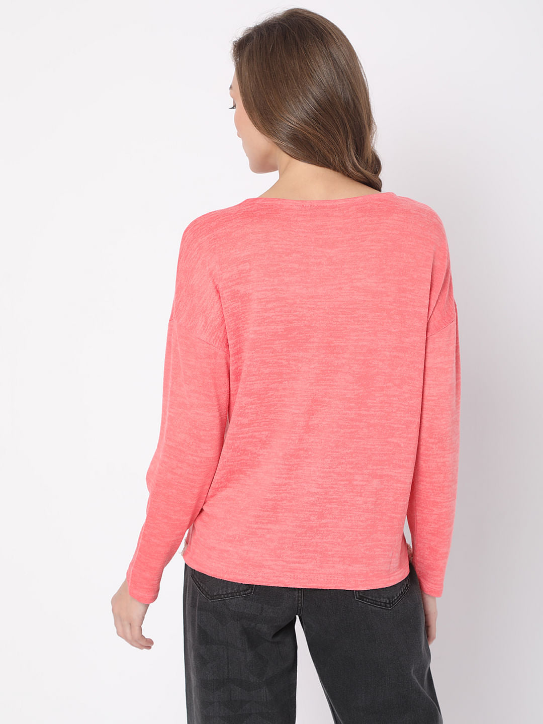 Pink Drop Shoulder Top