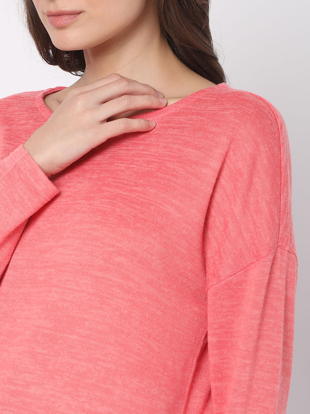 Pink Drop Shoulder Top