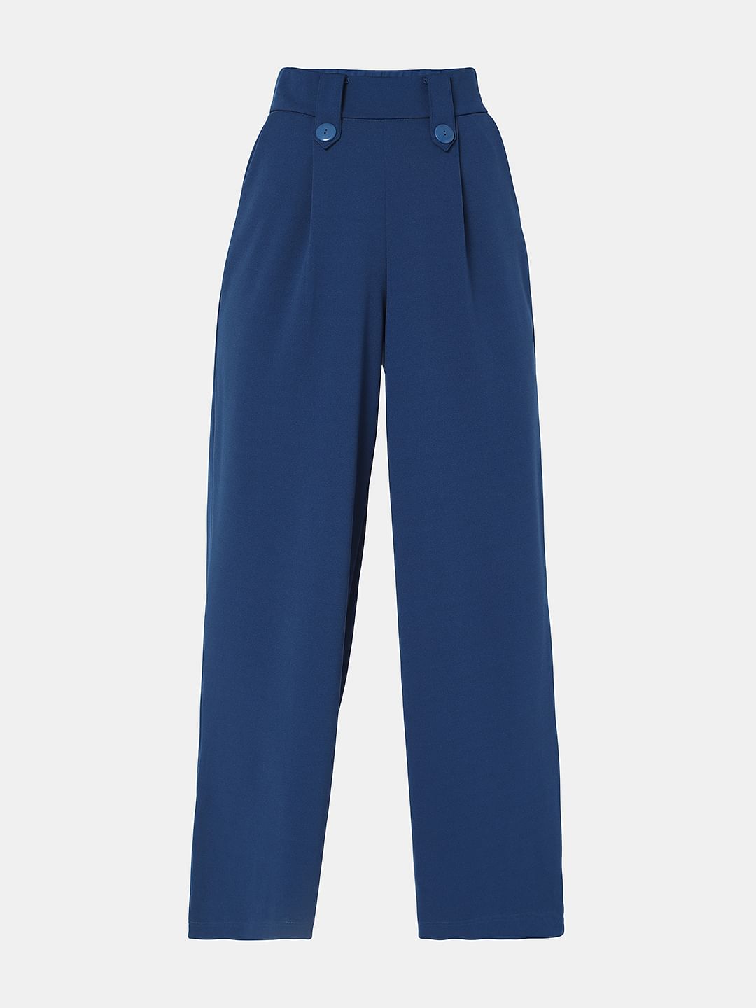 Dark Blue High Rise Wide Leg Co-Ord Set Culottes