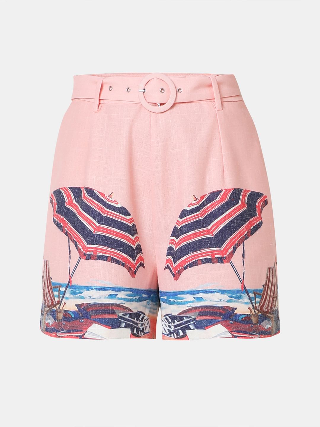 Pink Printed Co-Ord Set Shorts