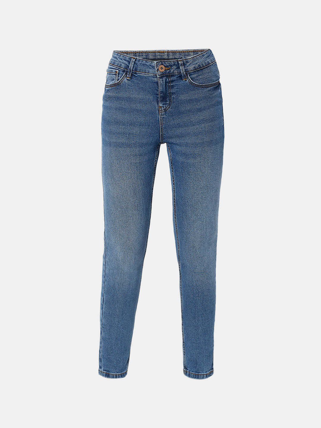 Blue Mid Rise Wendy Skinny Jeans