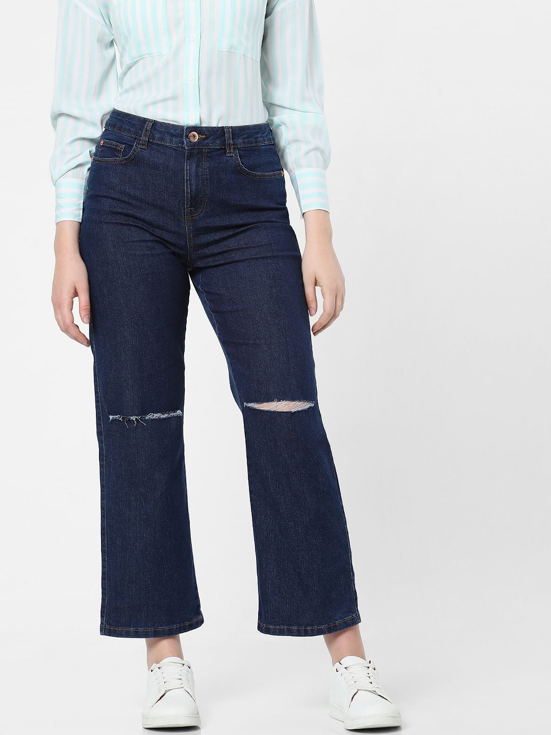 Blue High Rise Zoey Wide-Leg Jeans