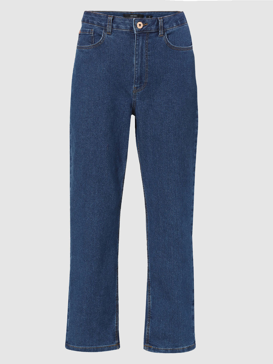Blue Mid Rise Petra Bootcut Jeans