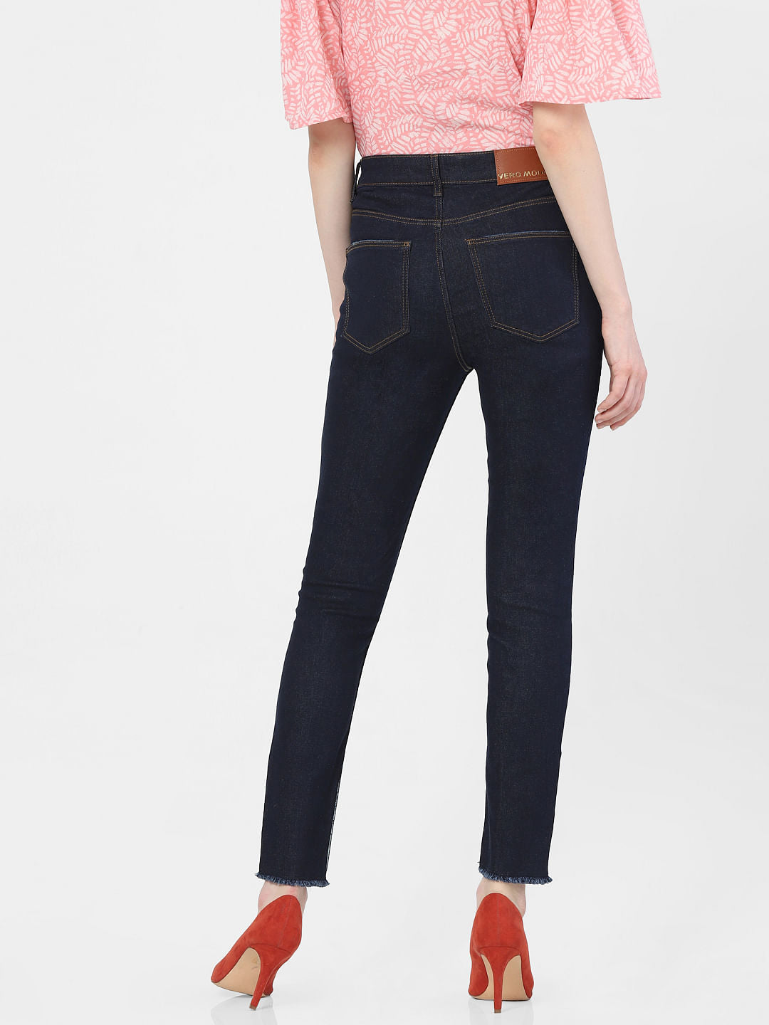 Dark Blue Mid Rise Wendy Skinny Jeans