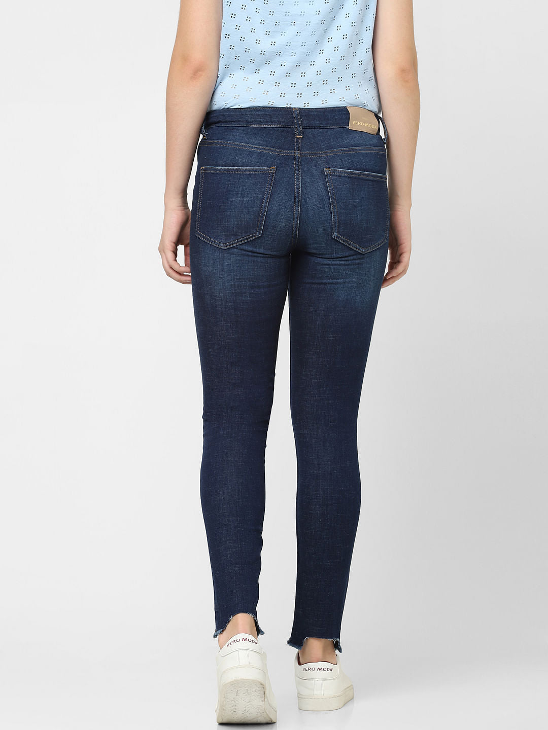 Blue Mid Rise Wendy Skinny Jeans
