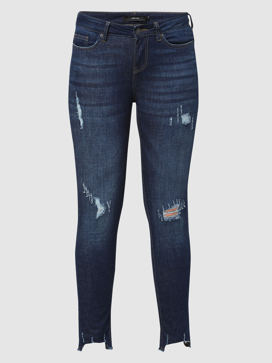 Blue Mid Rise Wendy Skinny Jeans