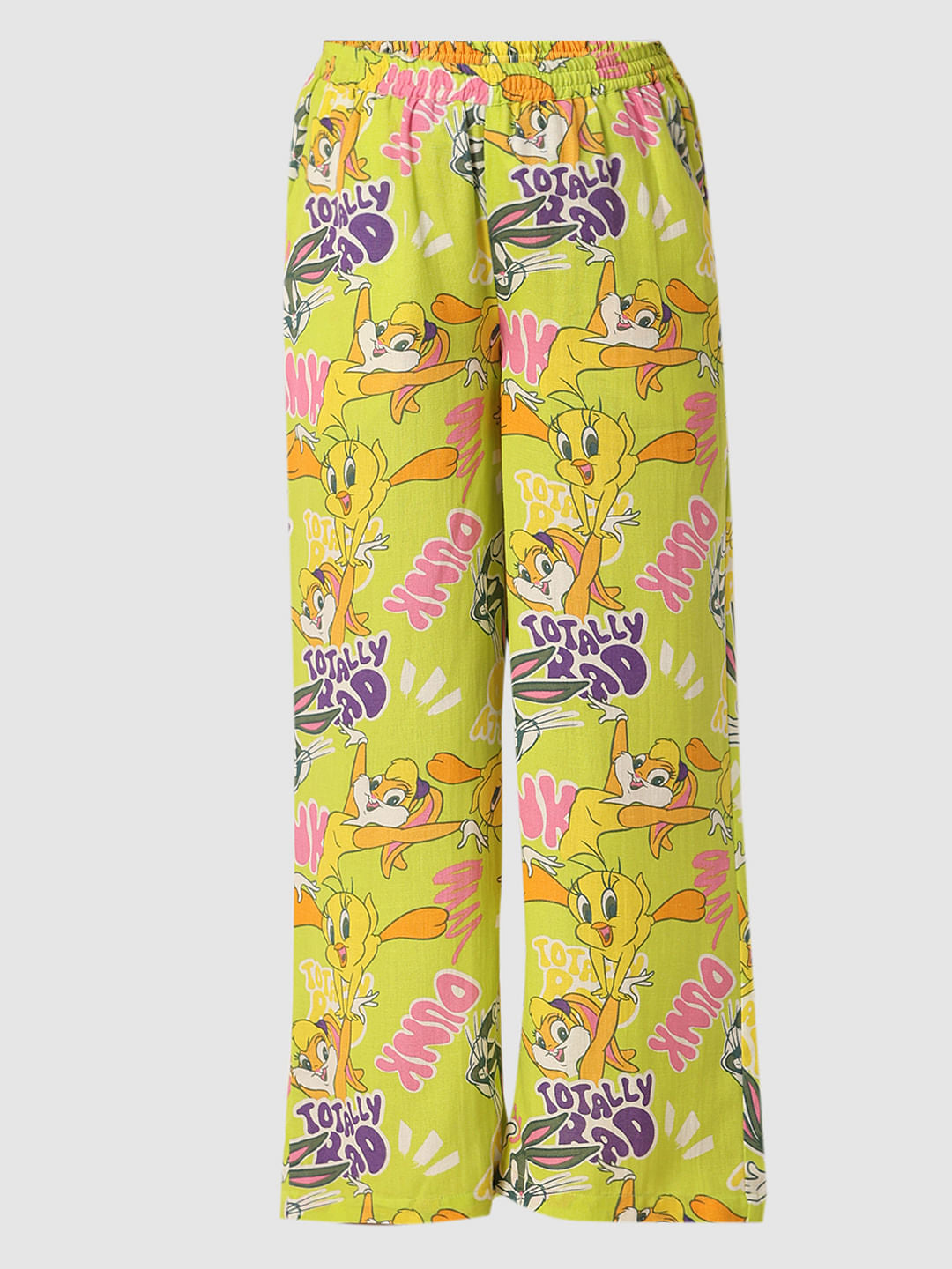 X Looney Tunes Green Printed Co-Ord Set Pants