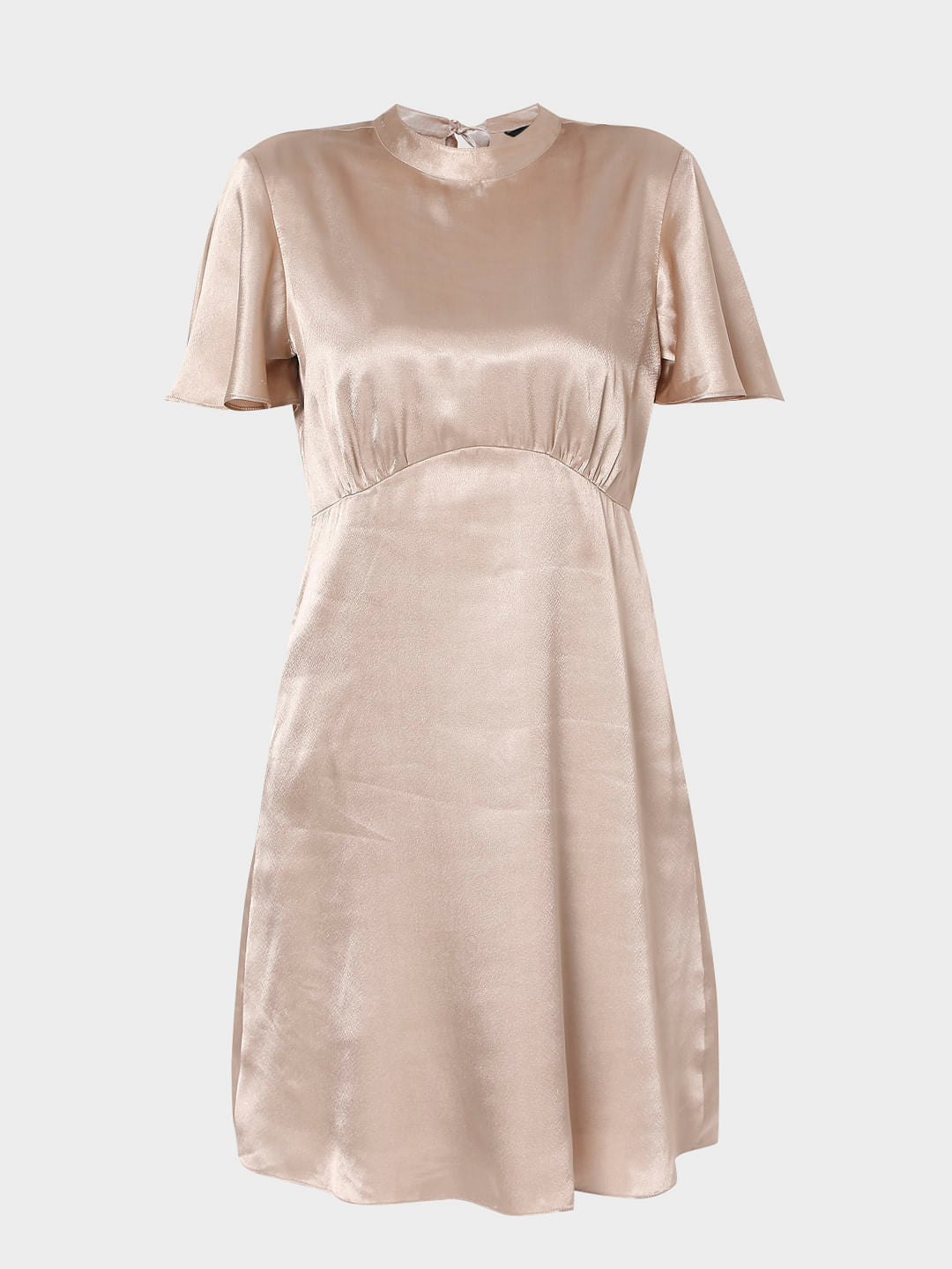 Beige Fit & Flare Dress