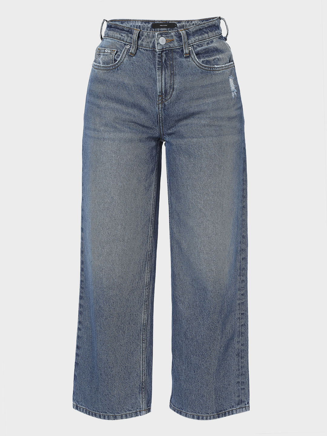 Blue High Rise Flared Jeans